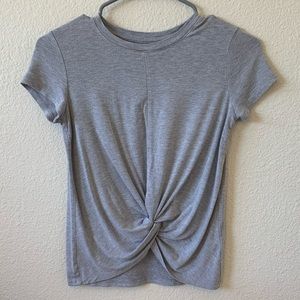 Gray Twist Front Top